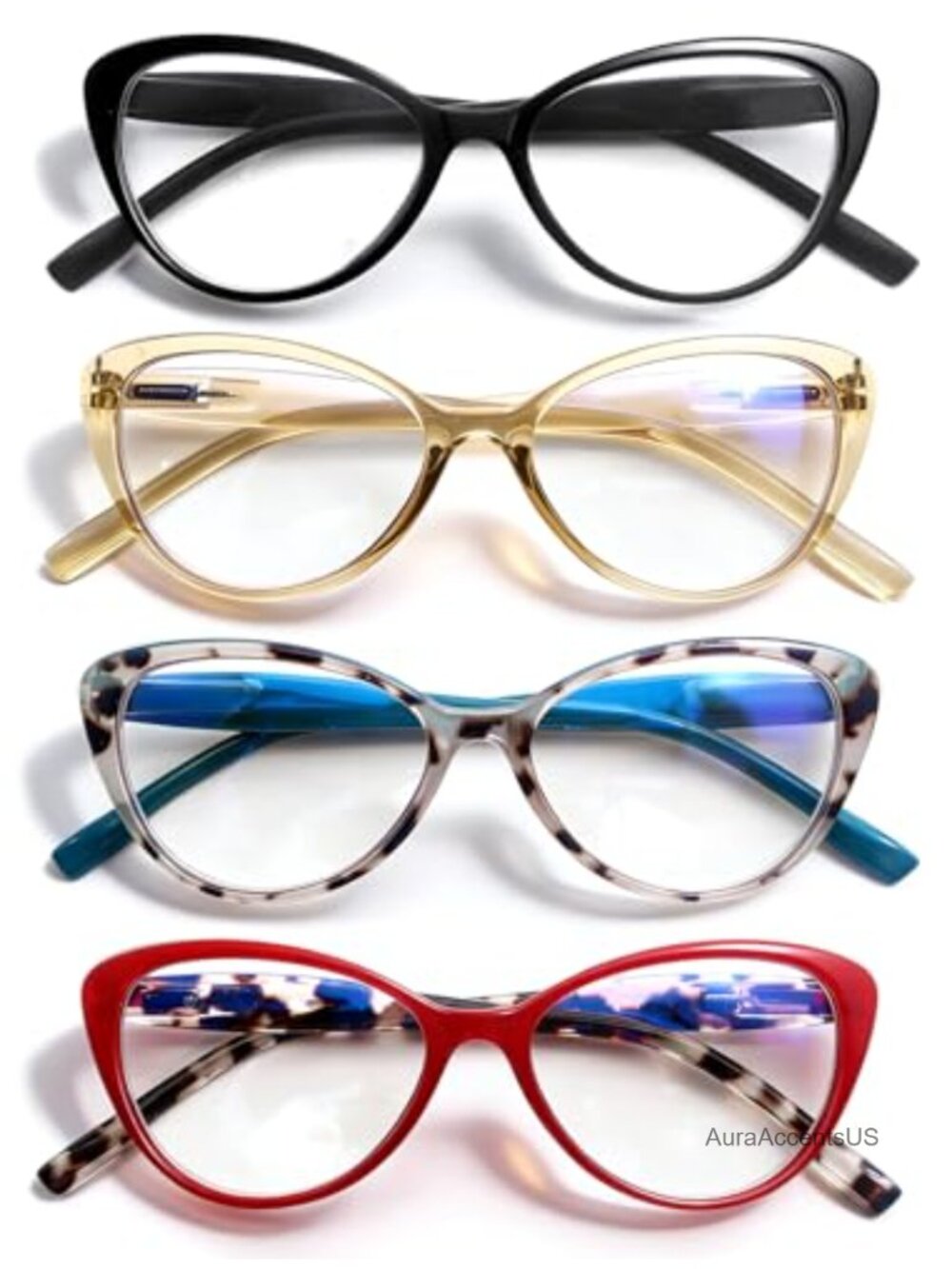 Cat Eye Reading Glasses for Women Blue Light Blocking Cute Stylish Lightweight